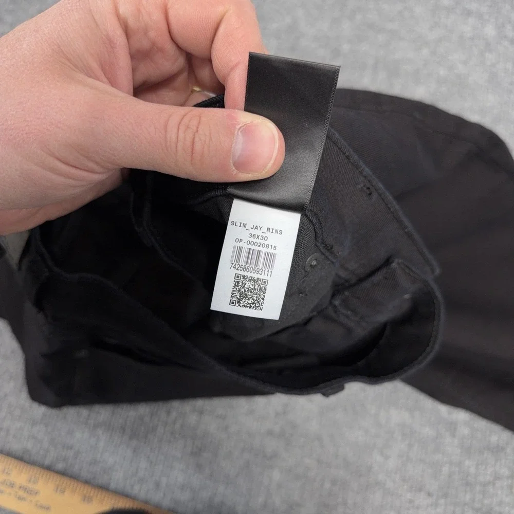 Mott and Bow Jeans Men 36x30 (FIT 38x31) Black Slim Jay Rins Stretch